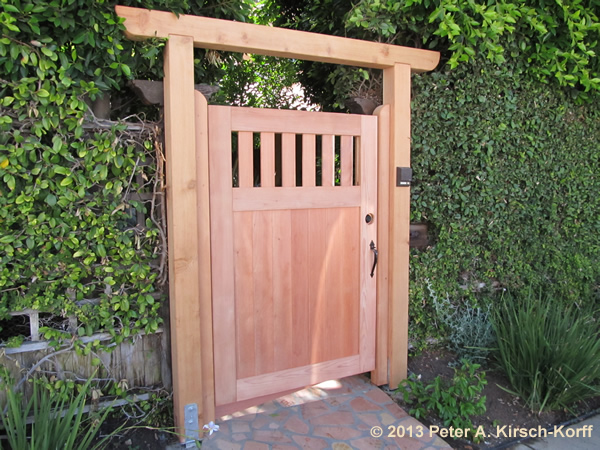 MAtching Asian Fusion Style Side Access Gate - West Los Angeles, CA