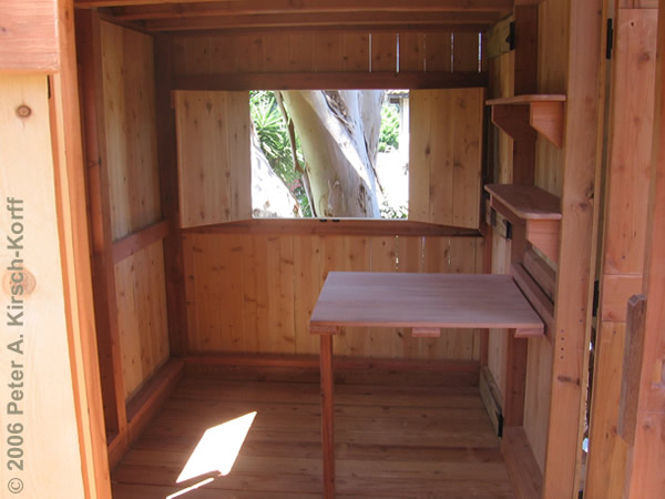 Custom Wood Treehouse (interior view) - Los Angeles, California