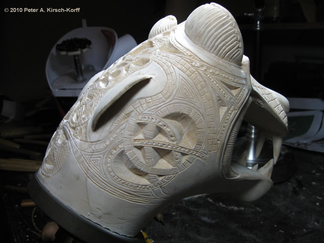 Carved Art Norse Dragon Head (Side 1)