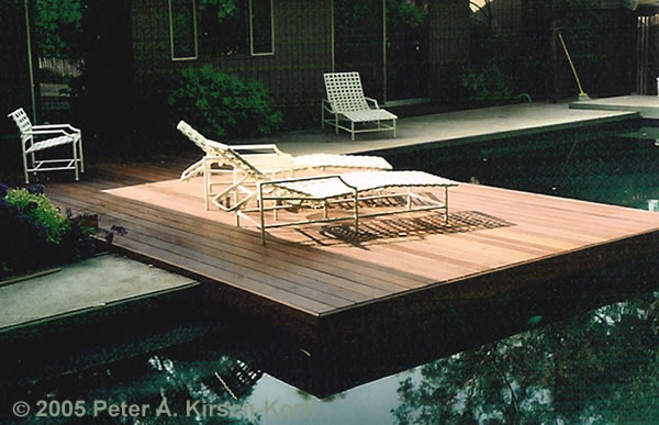 Modern Wooden Pool Deck - Northridge / San Fernando Valley / Los Angeles, California