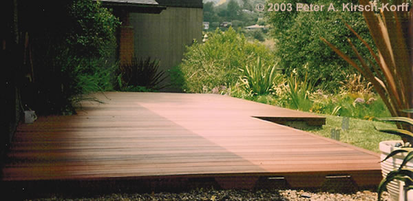 Modern Los Angeles Wood Deck before adding the Patio Cover - Pasadena, CA