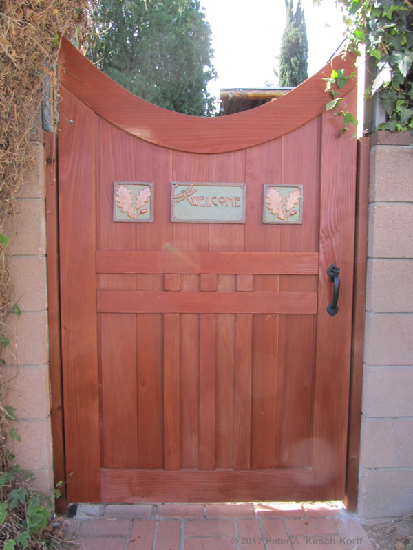 Photo of  Los Angeles Greene & Greene Inspired Redwood Fence and Gates in Canoga Park, CA