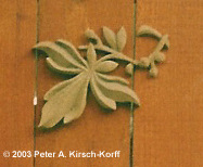 Carved Wood Mahogany Leaf Gate Art - South Pasadena / Los Angeles