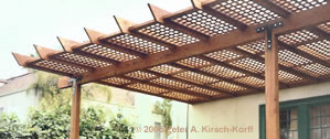 Wood Patio Cover with Lattice II - South Pasadena, California