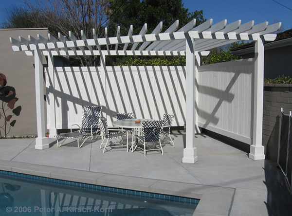 Spanish & Craftsman Inspired Wood Pergola designed and built in the San Gabriel Valley (Los Angeles), CA