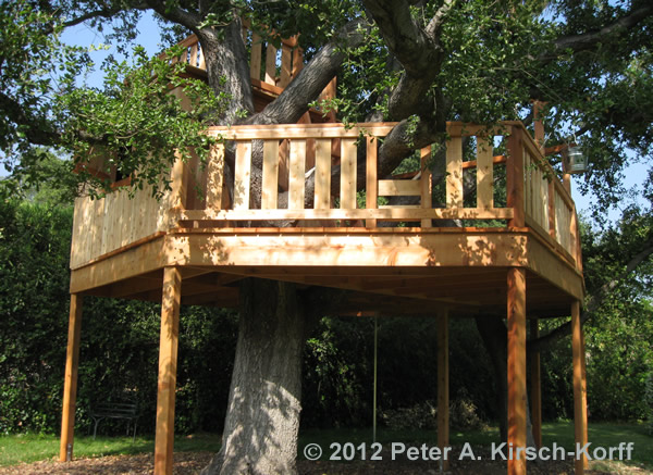 Free Standing Multilevel Wood Tree House - La Canada / Flingridge, CA
