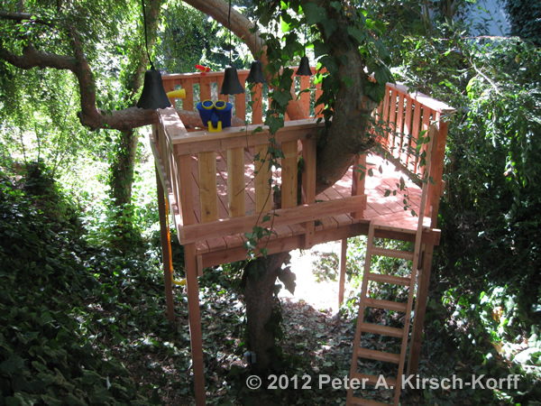 Free Standing Wood Tree House / Elevated Entertaining Deck Area - Bel Air, Brentwood, Pacific Palisades, CA